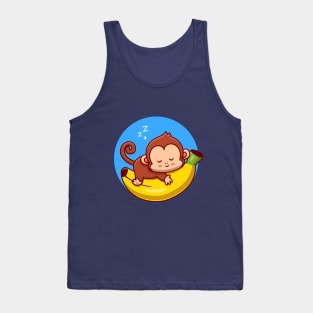 Cute Sleeping Monkey Tank Top